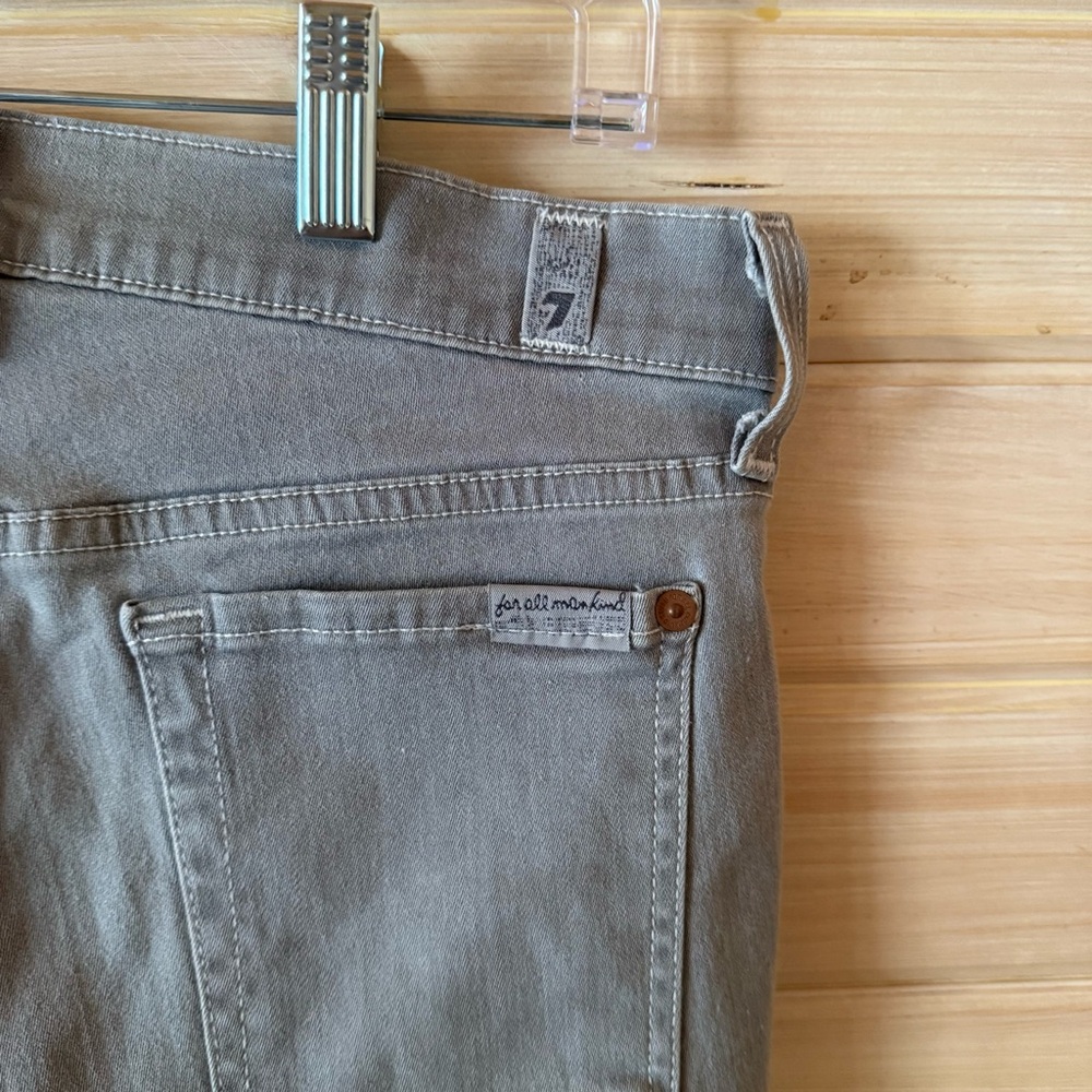 7 For All Mankind Skinny Jeans - Olive Gray